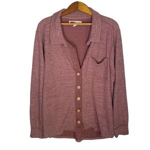 Free People Pink Button Down Shirt
